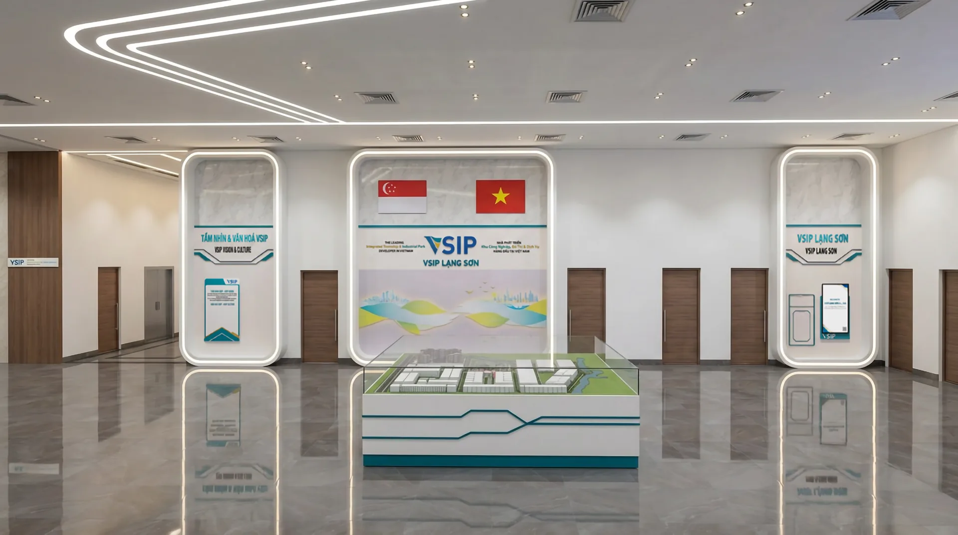 Sảnh trưng bày & mô hình quy hoạch