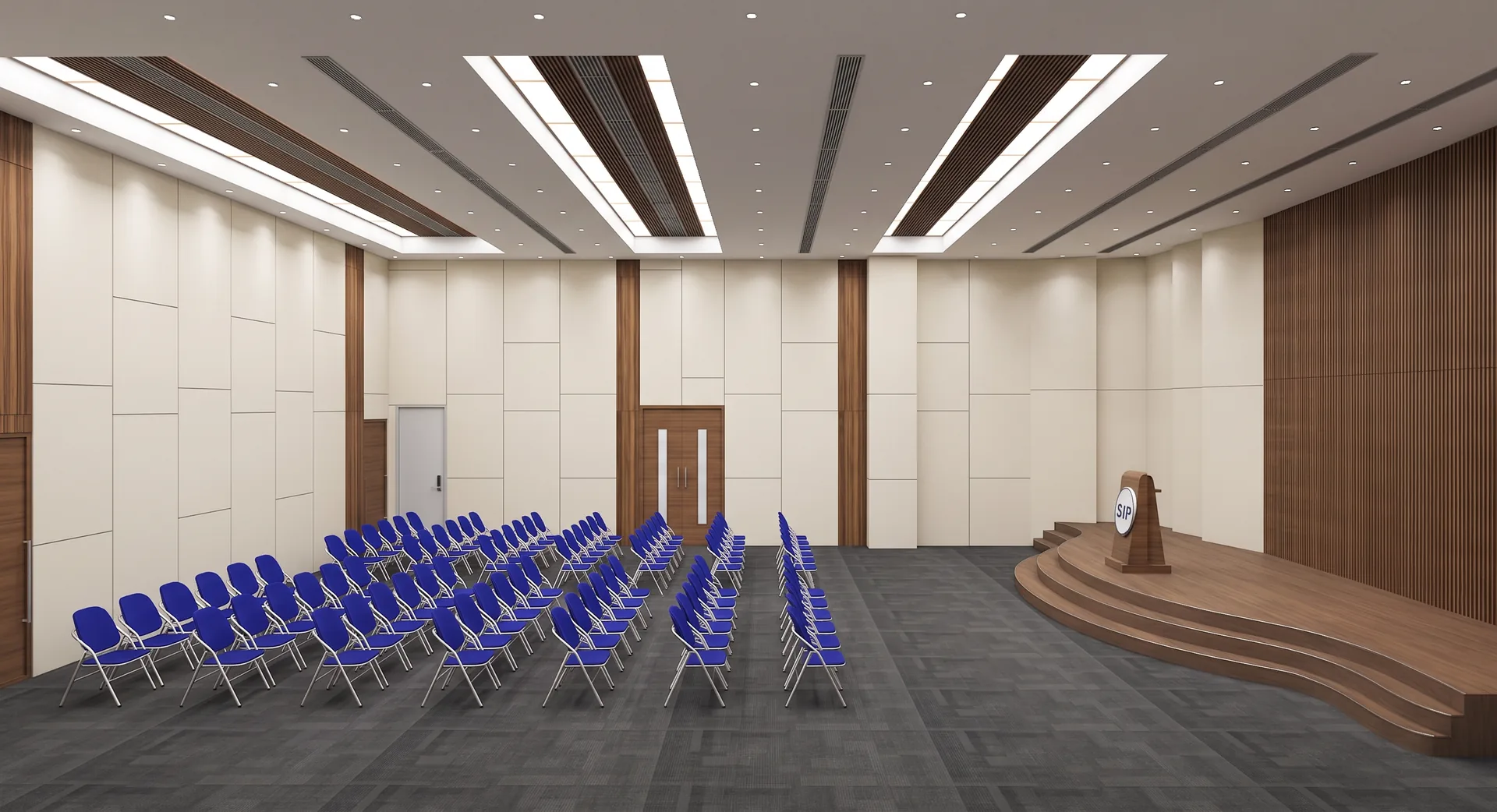 Hệ tường nan gỗ và trần hắt sáng
